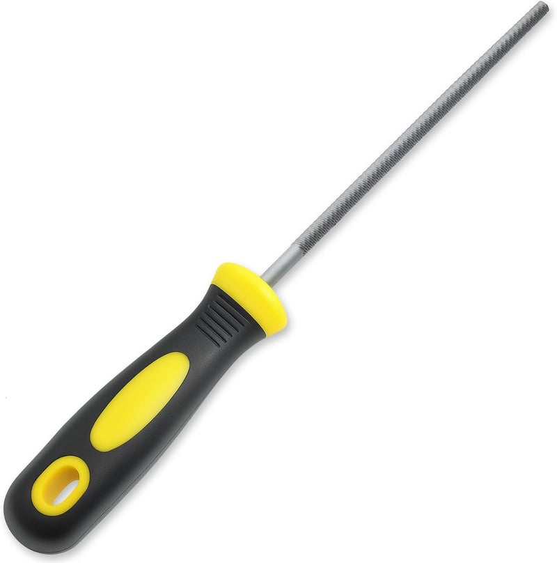 DekoTech Dekotec 6-Inch Round File – High Carbon Steel Hand File with Ergonomic Anti-Slip Handle - Image 1